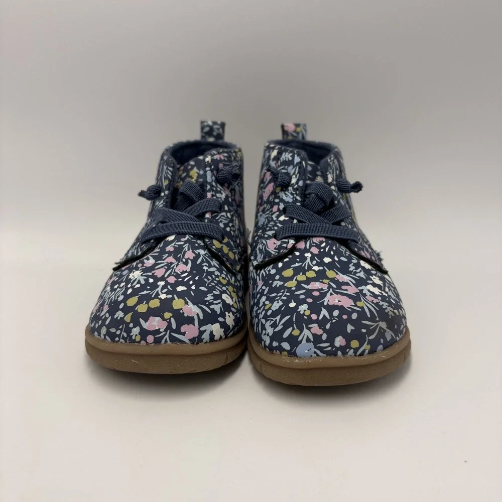 Carter's Baby Toddler Walking Shoes Girls Size 4 Just One‎ You Boots Floral Blue